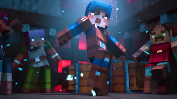 Minecraft Dungeons' players bust a move in their new digs