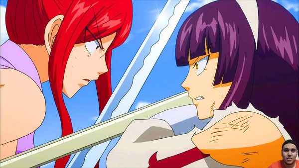 The two swordswomen go head to head! 