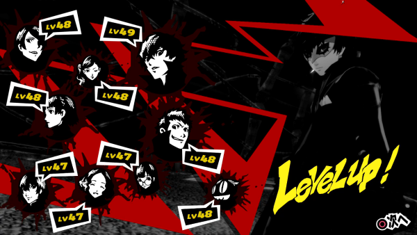 All of the Phantom Thieves from Persona 5 Royal Leveling Up