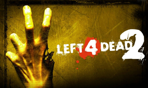 A banner for Left 4 Dead 2 showing the title and a zombified hand