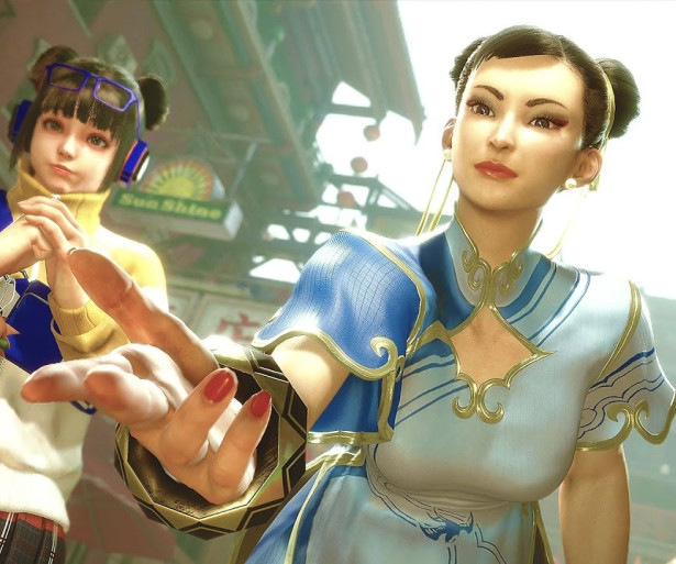 Chun-Li extends her hand to help the player in Street Fighter 6's World Tour.